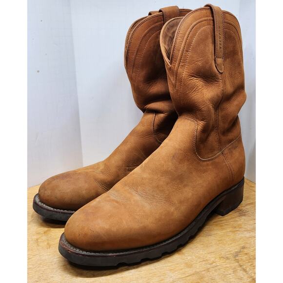 Tecovas Ranch Wear Stockton Umber Dark Brown Leather Size 13D Work Boots main image 13